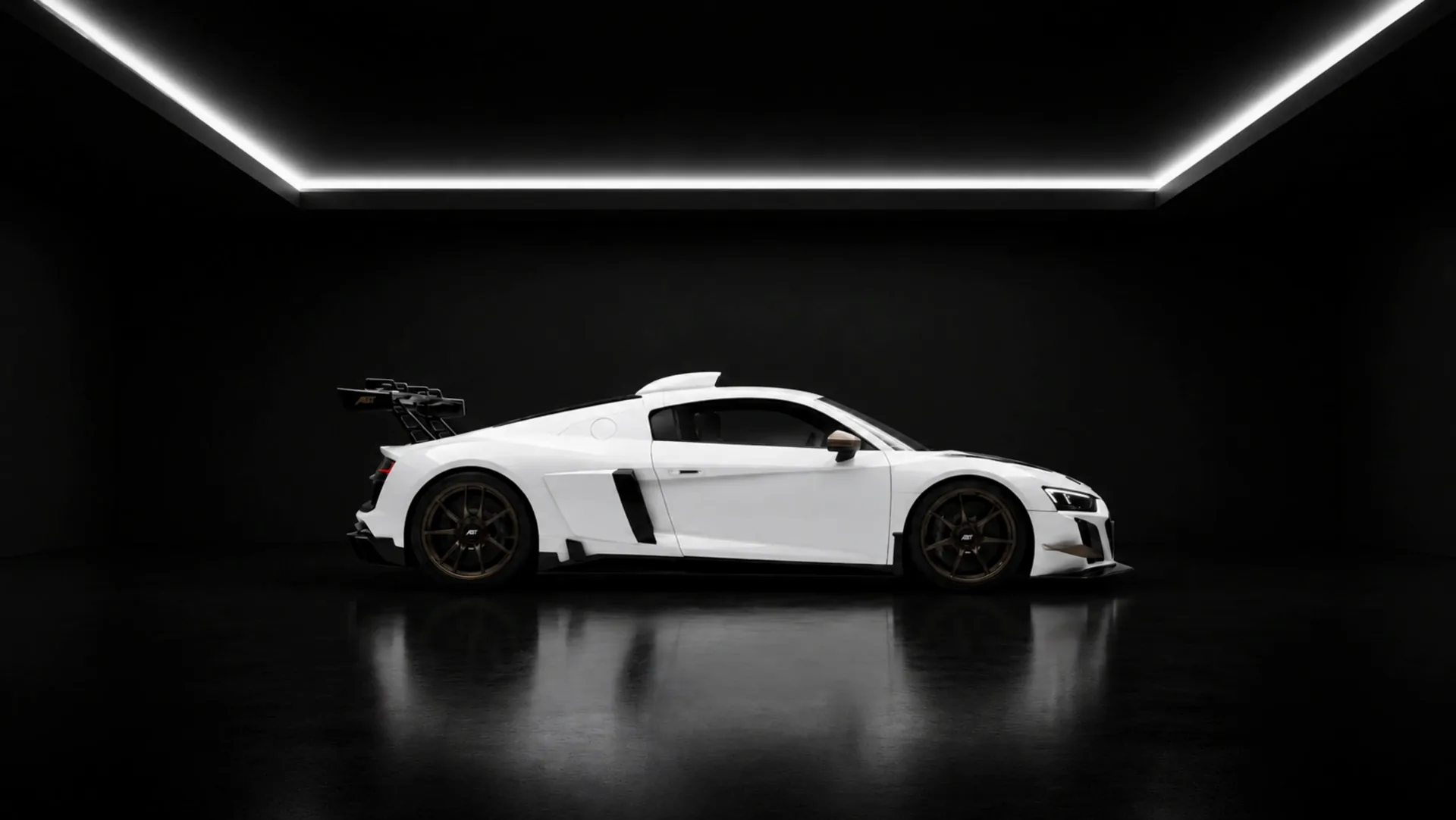 Audi R8 ABT XGT in a black studio
